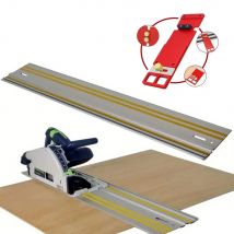 600-1400mm Track Saw Track Guide Rail Aluminum Extruded Guided Rails for Circular Saw Track Straight Cut DIY Woodworking Tools