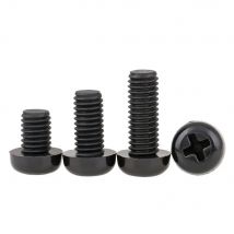 Wkooa M5 Screws Round Head Phillips Drive Nylon Black Pack 500