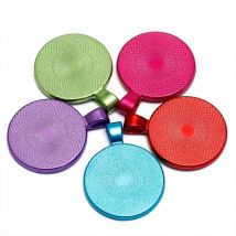 10pc Cabochon 25mm Pendant Glass Cabochon Cameo Settings Base Tray Bezel Blank DIY Jewelry Necklace Findings Components B