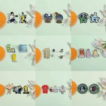 2-3pcs Magic Ball Shape Brooch Battery Beverage Bottle Clothes Lapel Pin Sweater Accessory Backpack Jewelry Gift For Friends