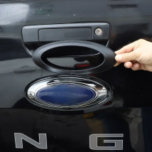 For Ford Ranger Wildtrak T6 T7 T8 2015-2022 ABS Carbon Fiber/Black Car Tailgate Logo Cover Decorative Sticker Car Accessories