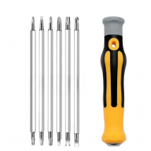 6 in 1 Multi-function Household Screwdriver Set Strong Magnetic Screwdriver Special-shaped Phillips Double Head Torx Screwdriver