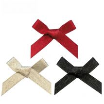 YAMA Wide 32mm±3mm High 27mm±3mm Hand-Tied Bow 200pcs/bag Satin Gold Silver Edge Purl Ribbon Diy Gift Decoration Wedding Ribbons