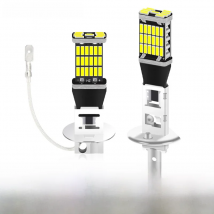 2PCS H1 led H3 LED Led Car lamps fog lights LED Fog Headlight Bulbs 6000K White Auto Fog Lamp Day Running Light WHITE/AMBER/RED