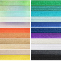 BRISTLEGRASS 5 Yard 1" 25mm Solid Shiny Fold Over Elastics FOE Spandex Satin Bands Headband Hair Tie Tutu Dress Sewing Lace Trim
