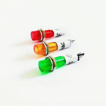 plastic Indicator lights LED 7mm hole 5PCS waterproof Signal lamp 12V 24V 220v no wire power signal lamp LED indication
