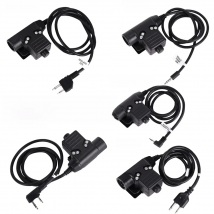 U94 PTT Tactical Headset Adapter for Baofeng KENWOOD ICOM Midland Motorola Walkie-talkie Radio Noise Reduction Headphone