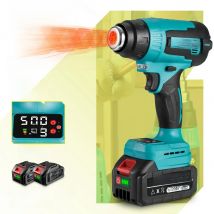 NEWBENY 500℃ Cordless Electric Hot Air Gun 9 Gears with LED Display Industrial Household  Dryer Tool For Makita 18V Battery Pin