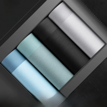 MiiOW 4Pcs Sexy Men Underpants Boxers Shorts Hip Raise Organic Cotton Trunk Man Underwear Boxer Men's Panties Top Boxershorts