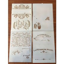 4pcs / set A4 letter of the alphabet  Stencils Painting Coloring Embossing Scrapbook Album Decorative Template