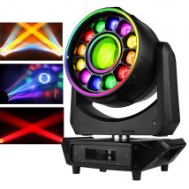 Professional 800W 3IN1 Effect LED Moving Head Beam Light 12X40W RGBW Bee Eye Stage Light with LED Strip for Dj Disco Party Show