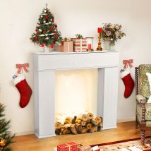 Comanlai 107x100 cm camino di natale, regali di natale, fiocco appeso a parete, calzini di natale, decorazione da parete, arte della parete per la stanza