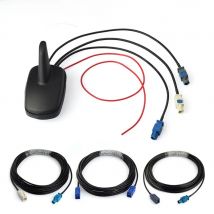 Eightwood Car GPS DAB+/FM Radio Amplified Aerial Roof Mount Fakra Shark Fin Antenna And Replacement Cable for Alpine Ezi-DAB