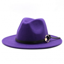Lavender purple fedora hat men's hats ladies felt jazz top belt accessories Panama shallow fedora hats шляпаженская