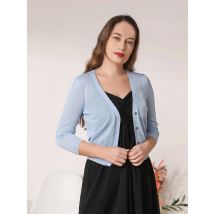 White Cardigan Black Summer Women Long Sleeve Top Korean Fashion Style Sweater Outerwear Clothing Cropped Basic Crochet Jersey