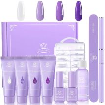 Makartt Poly Nagel Verlängerung Gel Kit 15ML Nagel Gel mit Slip Lösung Alle In Einem Kit Nail art für nagel Maniküre Anfänger Starter