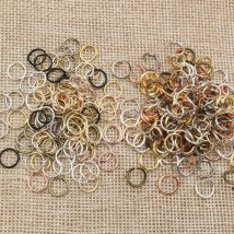 200pcs 3/4/5/6/7/8/10mm Metal DIY Jewelry Findings Closed/Open Single Loops Jump Rings & Split Ring for jewelry making