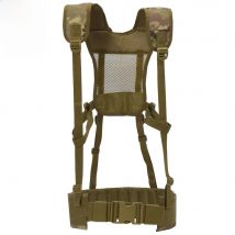 Tactical Molle Vest Waist Belt H-shaped Men Male Waist Girdle with Shoulder Strap Soft Padded Hunting Airsoft Gear Adjustable