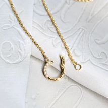 LAMOON 925 Sterling Silver Necklace For Women Vintage Diamond pattern Round Necklace 14K Light Gold Plated Fine Jewelry LMNI148