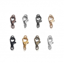 50Pcs 10 12 14 mm Lobster Clasps Hooks With Jump Rings End Clasps Connectors For DIY Jewelry Finding Making Supplies Accessories