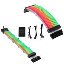 LianLi Strimer Plus V2, 5v A-RGB Power  Extesion Cable 24P and 8PIN, For Motherboard ATX 24pin PCI-E GPU 16-12pin