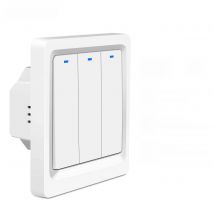 Tuya Wifi Smart Light Switch EU, Push Button Panel Wall Switch 100-240V 1/2/3 Gang, Work with Alexa Google Home Smart Life App