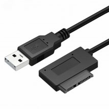 Grwibeou USB 2.0 to Mini Sata II 7+6 13Pin Adapter Converter Cable For Laptop CD/DVD ROM Slimline Drive Converter HDD Caddy