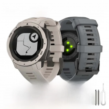 Band For Garmin Instinct with a Soft Silicone Watch Strap - Compatible with Instinct 2/ Solar/ Tactical/Instinct 1
