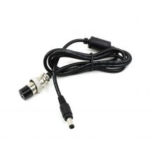 1.2M GX16 2-Pin To 5.5*2.5mm & 5.5*2.1mm Black DC Power Supply Cable For Linear PSU