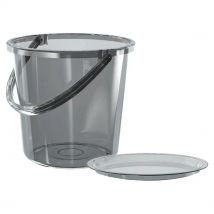 Transparent 23L Large Capacity Water Bucket Thickened Plastic Bathroom Dormitory Portable H led Lid Set Storage