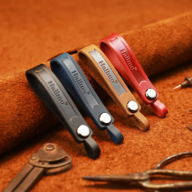 Crazy Horse Leather Car Key Ring Keychain Holder Keyring Moto Key Chain for BMW Mini Cooper VW Passat Golf Ford Honda SEAT Kia