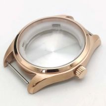 40mm Watch Case Cover for NH35 NH36 4R Watch Movement NH35 Case for 33.5mm Dial Rose Gold Black Color Case