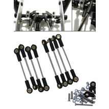 8Pack 1/16 RC Aluminum Alloy Rod Link Linkage for WPL B1 B14 B24 C14 C24 Model Crawler Buggy Trucks Replacement Parts