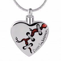 A piece of my heart lives in heaven Locket Heart cremation memorial ashes urn heart necklace jewelry keepsake pendant