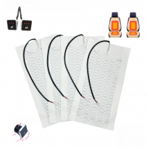 Car Seat Heater Universal 12V Carbon Fiber Heat Pads 3 Levels Dual Square Control Switch With Harness As Winter Warmer Cover