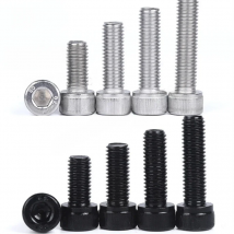 10Pcs Coarse thread UNC 1/4-20*L  Hex Hexagon Socket Cap Allen Head Screw /BoltHex Hexagon  Socket Button Head Round Screw