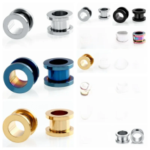 2PC 2-30mm Ear Gauges 316L Stainless Steel Ear Tunnels Plugs Piercing Body Jewelry Ear Stretchers Expander Plugs and Tunnels