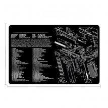 Gun Cleaning Mat For Gen4 G17 CZ-75 With Parts Diagram and Instructions Armorers Bench Mat Mouse Pad Walther PPQ AR15 AK47