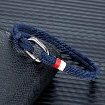 MKENDN Sport Style Handmade Braided 3mm Rope Bracelet Oval spring buckle Bracelet Couple Gift Leisure Accessories Homme Pulseria