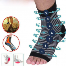 1 Pair Vita-Wear Copper Infused Magnetic Foot Support Compression Foot Sleeve Men Women Compression Socks