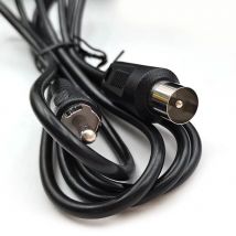 HISPEEDIDO Black RF TV LEAD CABLE  Cord  Connector FIT For  SEGA Mega Drive 1 MD1 Atari 2600