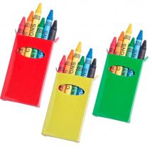 Lote de 13 Cajas con 6 Ceras de colores para Colorear. Original Regalo para dar como detalle a niños y niñas en cumpleaños, colegios, guarderías o Eventos Infantiles y fomentar la creatividad de los