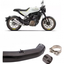 Motorcycle Exhaust Black Mid Pipe Connect 51Mm Muffler For Husqvarna 401 SVARTPILEN 401 VITPILEN 125 250 2020 2021 2022 2023