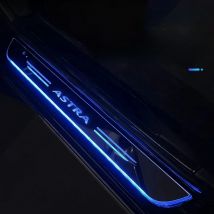 Acrylic USB Power Moving LED Welcome Pedal Car Scuff Plate Pedal Door Sill Pathway Light For Opel Astra F G H J K GTC OPC GIS