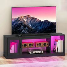 YITAHOME 65 Inch TV Stand - Modern Cabinet with Open Glass Shelves for Living Room, Gaming & Hallway