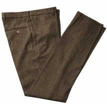 Classic mens pants Tweed Herringbone pants men dress pants Casual suit Trousers for wedding party Tailored Fit Brown Pants