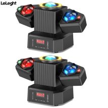 LeLeght 2Pcs Two-armed Stage light RGBW 4-IN-1 Lighting Effect and Starry Effect Controlled DMX512 For DJ Concert Church Wedding