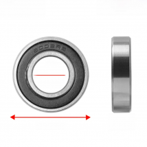 2Pcs Electric Scooter Rear Auxiliary Wheel 6002rs Bearings for Xiaomi M365 PRO PRO2 1S Fast Shipping