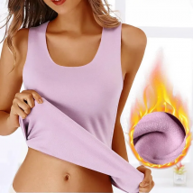 Thermal Vest Autumn Winter Warm Women Velvet Ladies Slim Corset O-Neck Sleeveless Female Sexy Tops Ladies T-Shirt Underwear