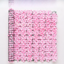 Artificial Flower Wall Panels 2x0.5m Flower Garden Fence Floral Hedge Wall Panels for Wedding Backdrop Garden Balcony Decor